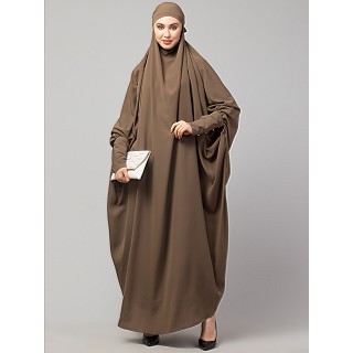 Long cuff ready to wear Jilbab- Beige